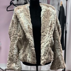 Faux fur hooded jacket